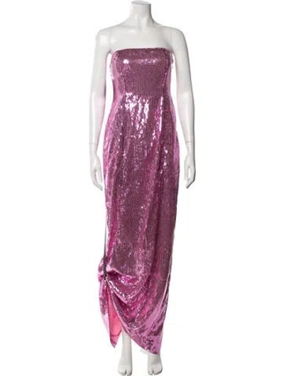 Pre-owned Retroféte Sequin Long Dress W/ Tags In Pink