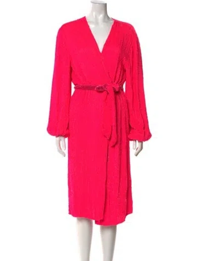Pre-owned Retroféte Sequin Midi Length Dress In Pink