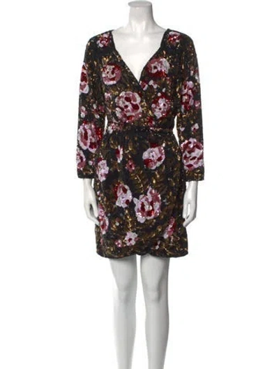 Pre-owned Retroféte Sequin Mini Dress In Black