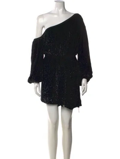 Pre-owned Retroféte Sequin Mini Dress In Black