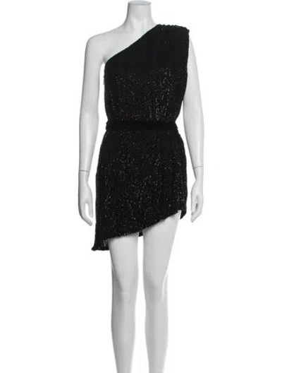 Pre-owned Retroféte Sequin Mini Dress In Black