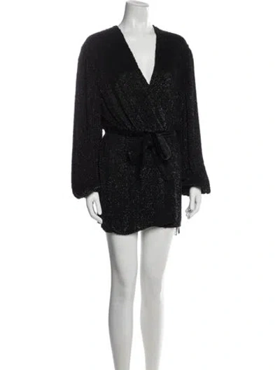 Pre-owned Retroféte Sequin Mini Dress In Black