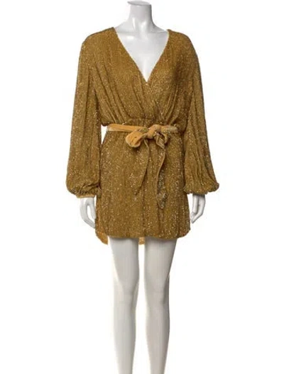 Pre-owned Retroféte Sequin Mini Dress In Gold