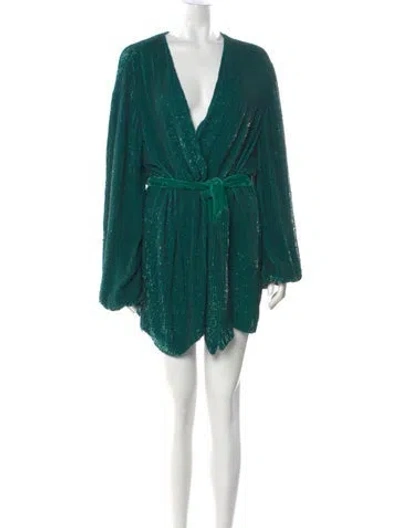 Pre-owned Retroféte Sequin Mini Dress In Green