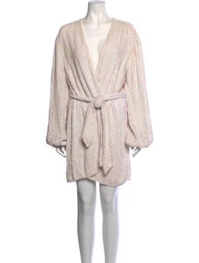 Pre-owned Retroféte Sequin Mini Dress In Neutrals