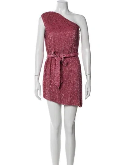 Pre-owned Retroféte Sequin Mini Dress In Pink