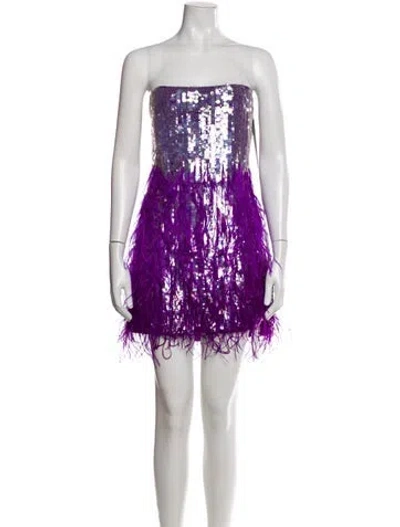 Pre-owned Retroféte Sequin Mini Dress W/ Tags In Purple