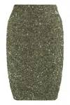 Retroféte Retrofete Sequin Mini Skirt In Green