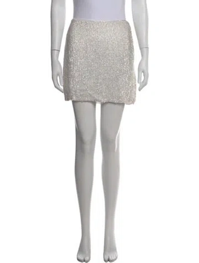 Pre-owned Retroféte Sequin Mini Skirt In Neutral