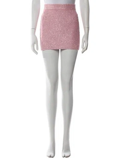 Pre-owned Retroféte Sequin Mini Skirt In Pink