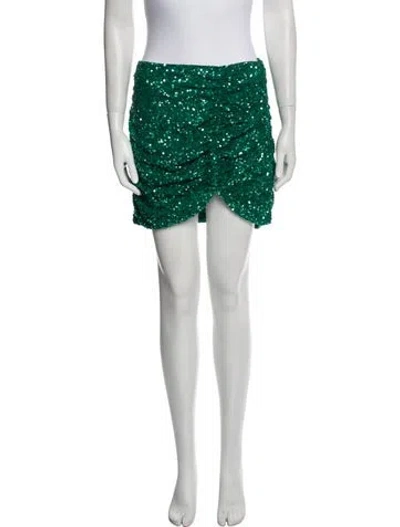 Pre-owned Retroféte Sequin Mini Skirt W/ Tags In Green