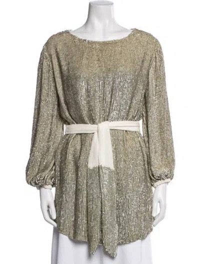 Pre-owned Retroféte Sequin Patterned Evening Jacket In Metallic/silver