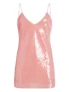 Retroféte Deserae Sequin-embellished Slip Dress In Pink