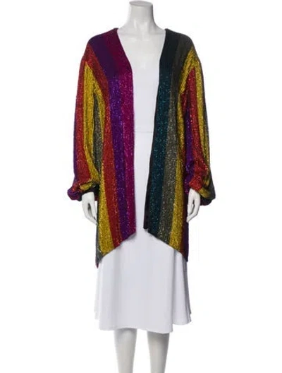 Pre-owned Retroféte Sequin Striped Jacket In Multi