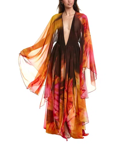 Retroféte Shelby Silk Dress In Multi
