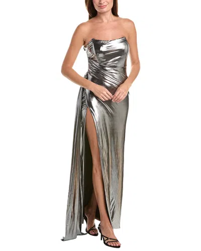 Retroféte Retrofête Shivani Metallic Gown In Gray