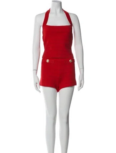 Pre-owned Retroféte Short Set In Red