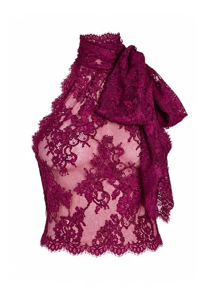 Retroféte Signma Lace Top In Red
