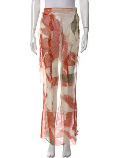 Pre-owned Retroféte Silk Long Skirt In Multi