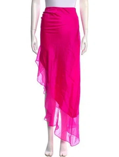 Pre-owned Retroféte Silk Long Skirt W/ Tags In Pink