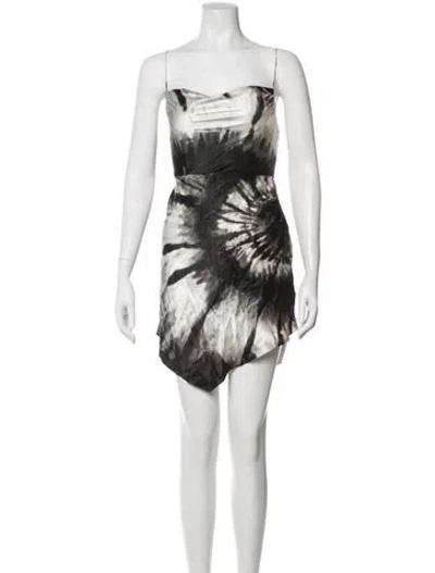 Pre-owned Retroféte Silk Mini Dress In Black
