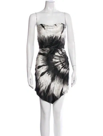 Pre-owned Retroféte Silk Mini Dress In Black