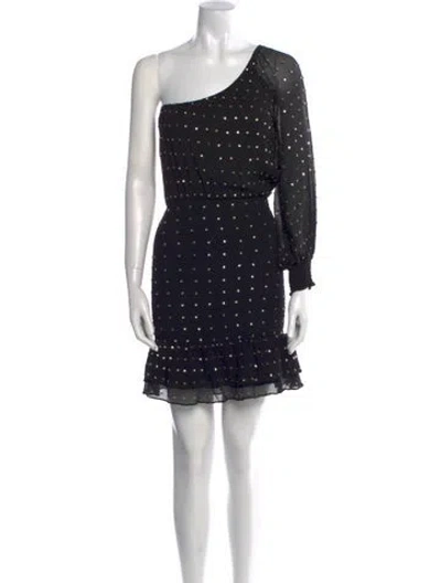 Pre-owned Retroféte Silk Mini Dress In Black