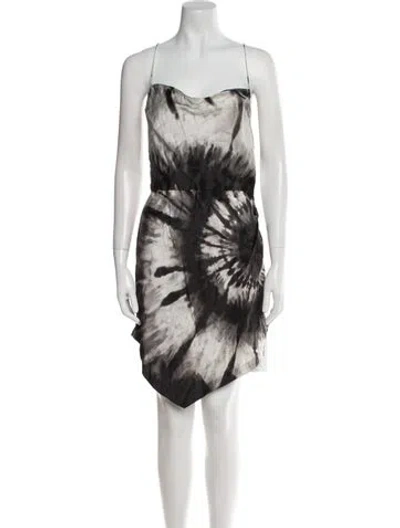 Pre-owned Retroféte Silk Mini Dress In Black