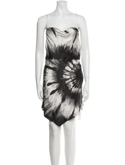 Pre-owned Retroféte Silk Mini Dress In Black