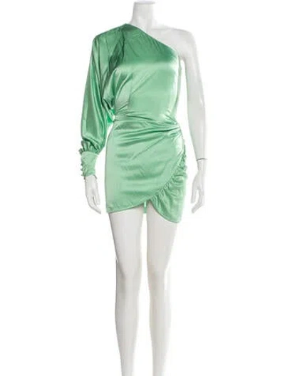 Pre-owned Retroféte Silk Mini Dress In Green