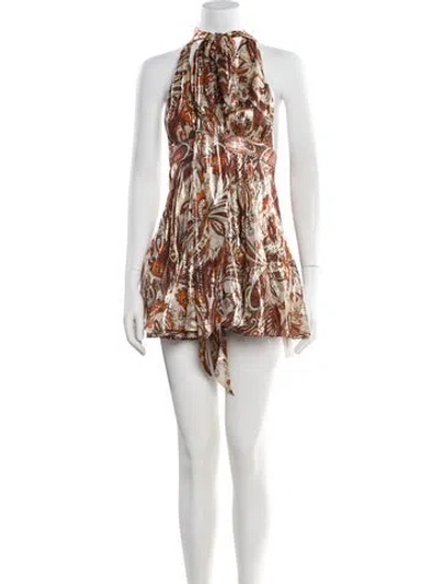 Pre-owned Retroféte Silk Mini Dress In Multi