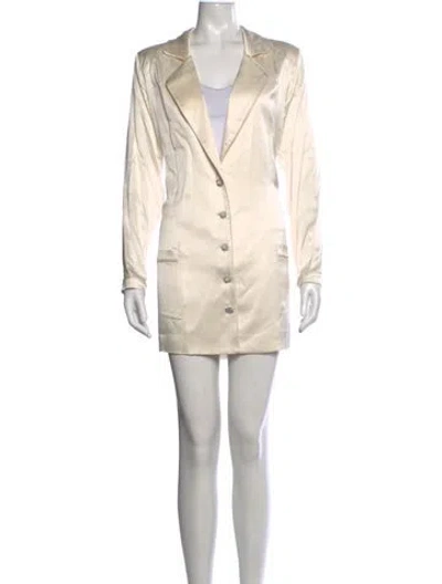 Pre-owned Retroféte Silk Mini Dress In Neutrals
