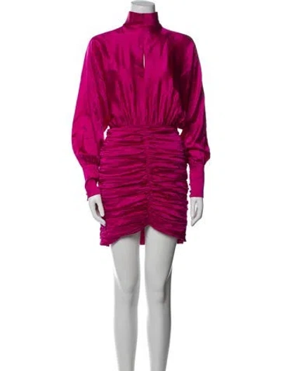 Pre-owned Retroféte Silk Mini Dress In Pink
