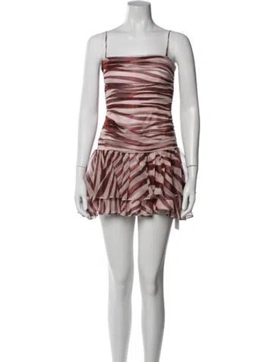 Pre-owned Retroféte Silk Mini Dress In Pink