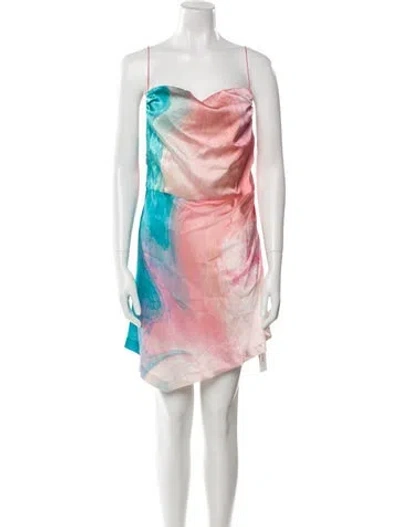 Pre-owned Retroféte Silk Mini Dress In Pink