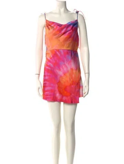 Pre-owned Retroféte Silk Mini Dress In Pink