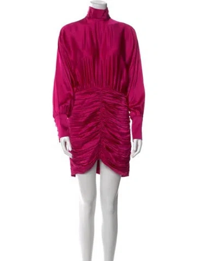 Pre-owned Retroféte Silk Mini Dress In Pink