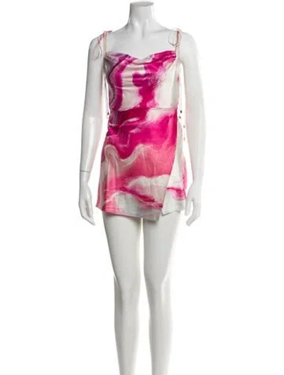 Pre-owned Retroféte Silk Mini Dress In Pink