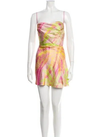 Pre-owned Retroféte Silk Mini Dress In Pink
