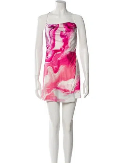 Pre-owned Retroféte Silk Mini Dress In Pink