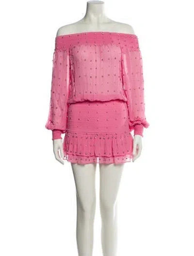 Pre-owned Retroféte Silk Mini Dress In Pink