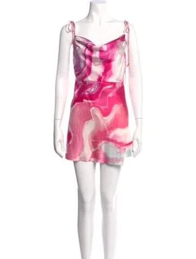 Pre-owned Retroféte Silk Mini Dress In Pink