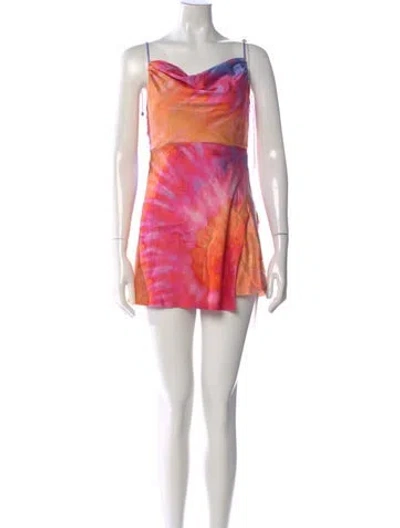 Pre-owned Retroféte Silk Mini Dress In Pink