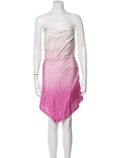 Pre-owned Retroféte Silk Mini Dress In Pink
