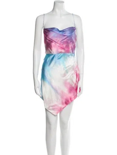 Pre-owned Retroféte Silk Mini Dress In Purple