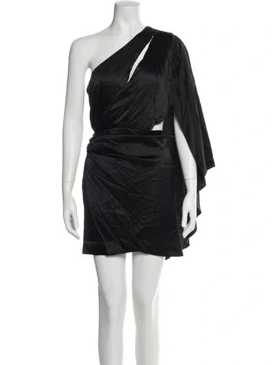 Pre-owned Retroféte Silk Mini Dress W/ Tags In Black