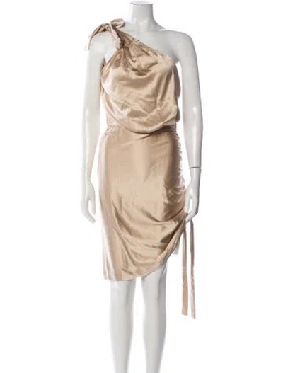 Pre-owned Retroféte Silk Mini Dress W/ Tags In Neutral