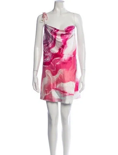 Pre-owned Retroféte Silk Mini Dress W/ Tags In Pink