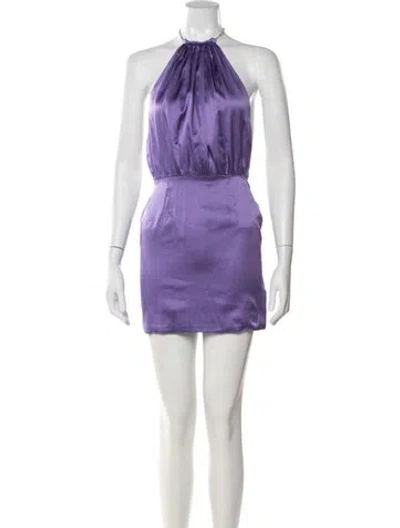 Pre-owned Retroféte Silk Mini Dress W/ Tags In Purple