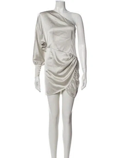 Pre-owned Retroféte Silk Mini Dress In White